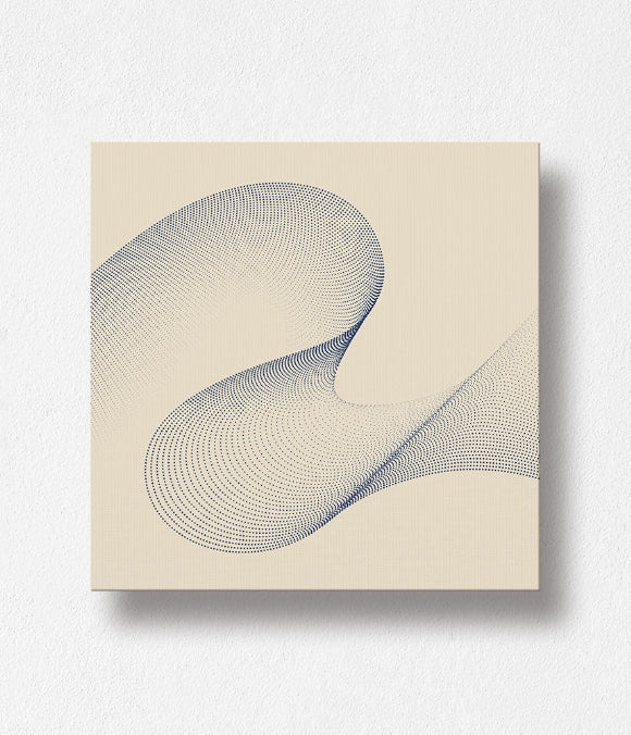 Dot Wave_blue/ivory