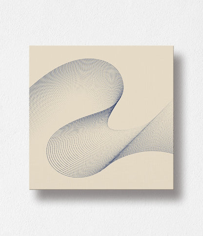 Dot Wave_blue/ivory